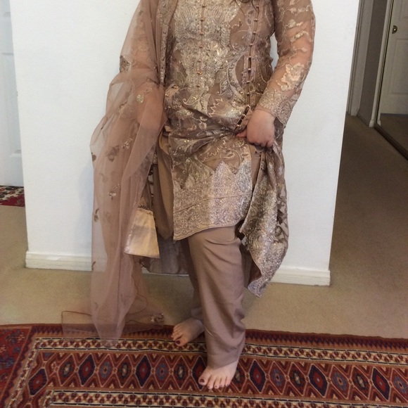 Pakistani Indian Suit Dress Anarkali 4 Piece - Picture 4 of 8